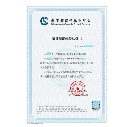 硕士学位证书